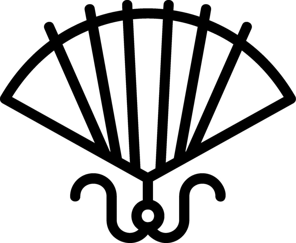 Papier Ventilator Linie Symbol vektor