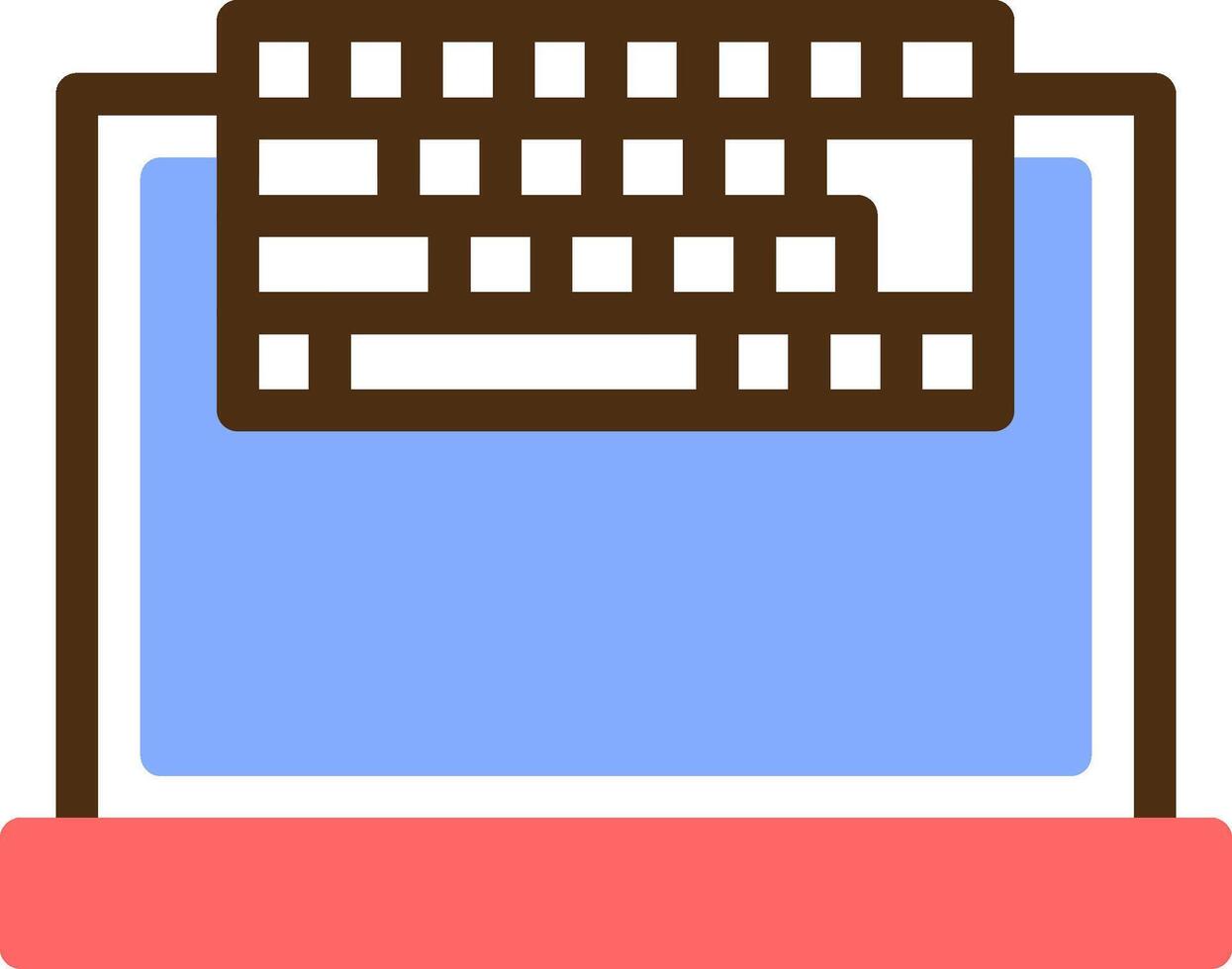 tangentbord Färg fylld ikon vektor