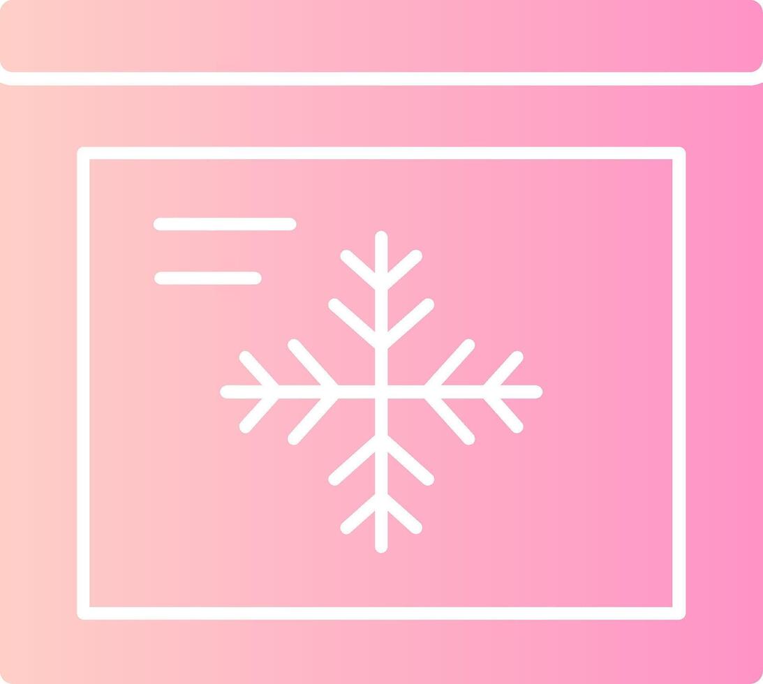 Schneeflocke solide multi Gradient Symbol vektor