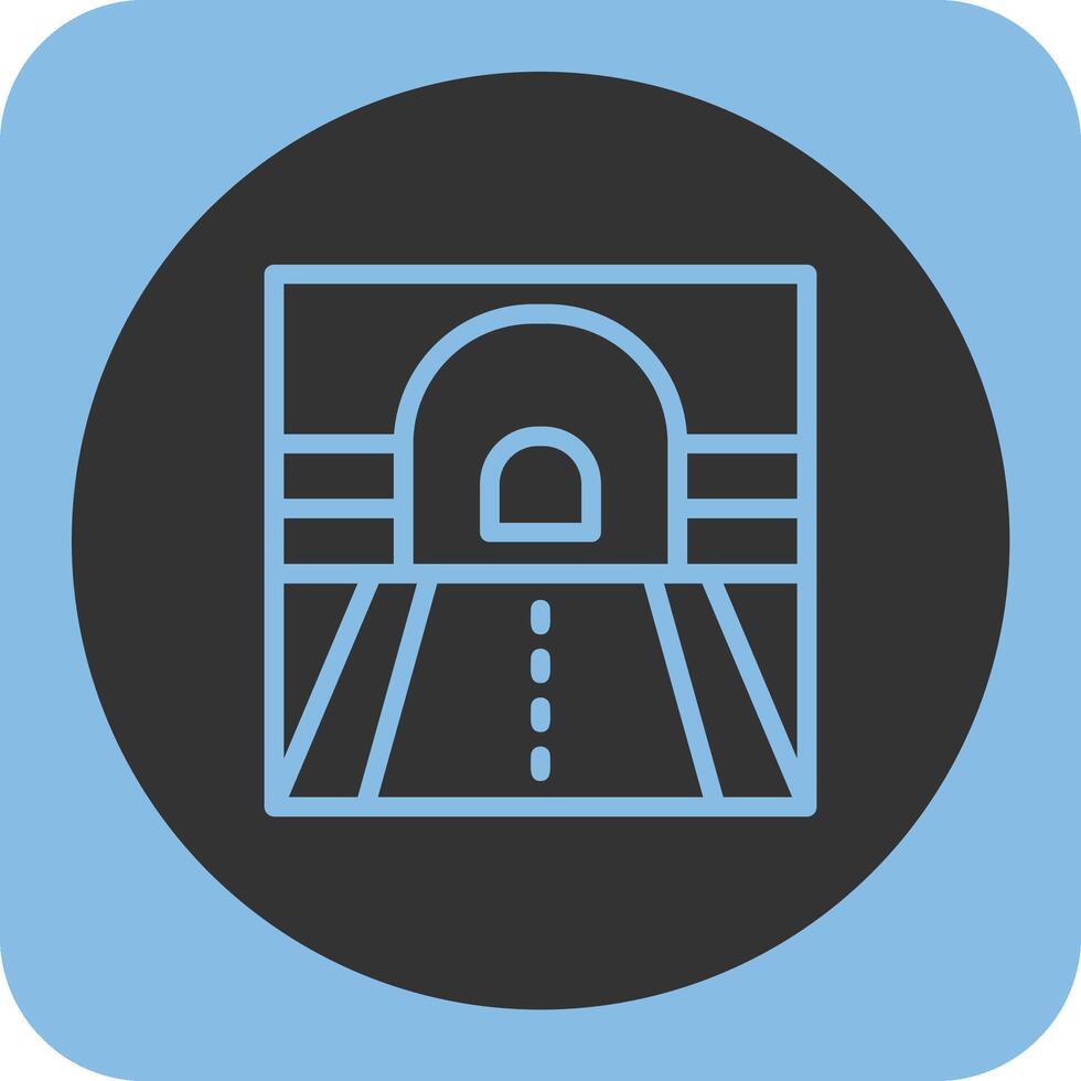 Tunnel linear runden Symbol vektor