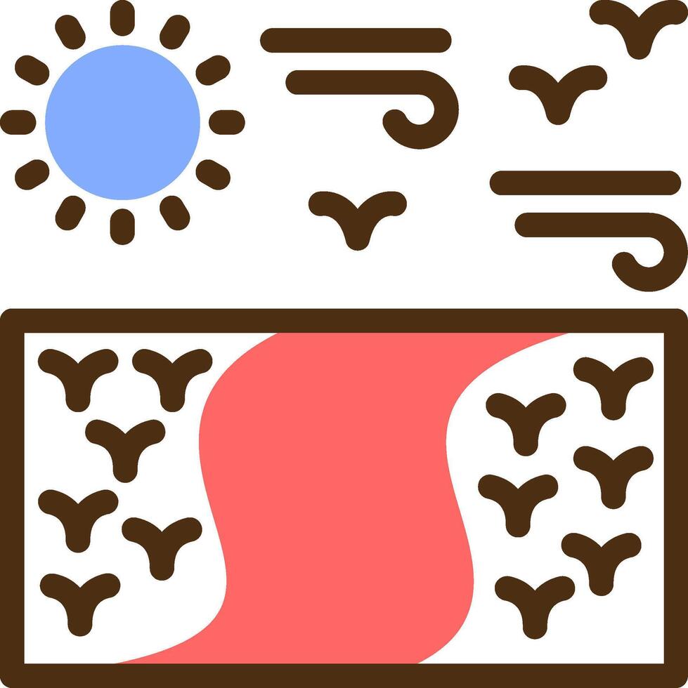 Sumpf Farbe gefüllt Symbol vektor
