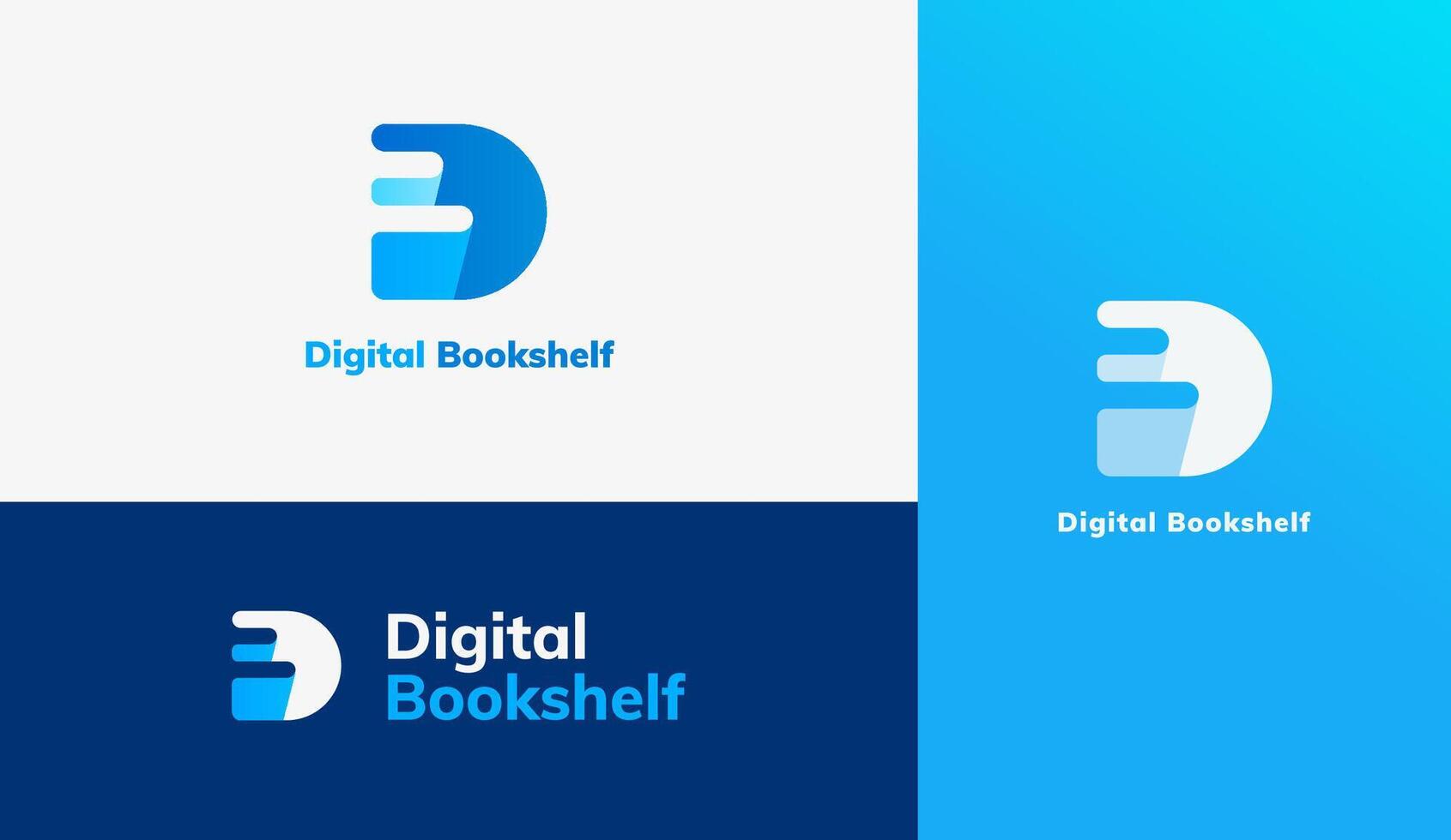 Buch Stapel Logo Satz, Konzept von e Buch, Digital Bibliothek und online Bildung vektor