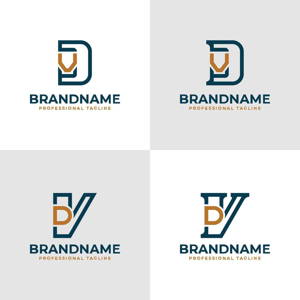 elegant Briefe dv und vd Monogramm Logo, geeignet zum Geschäft mit vd oder dv Initialen vektor