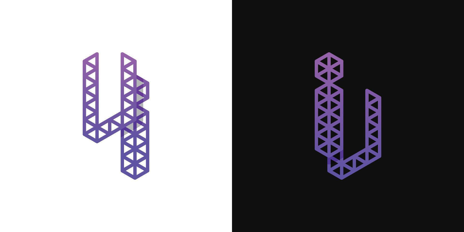 Briefe iv und vi Polygon Logo, geeignet zum Geschäft verbunden zu Polygon mit iv oder vi Initialen vektor