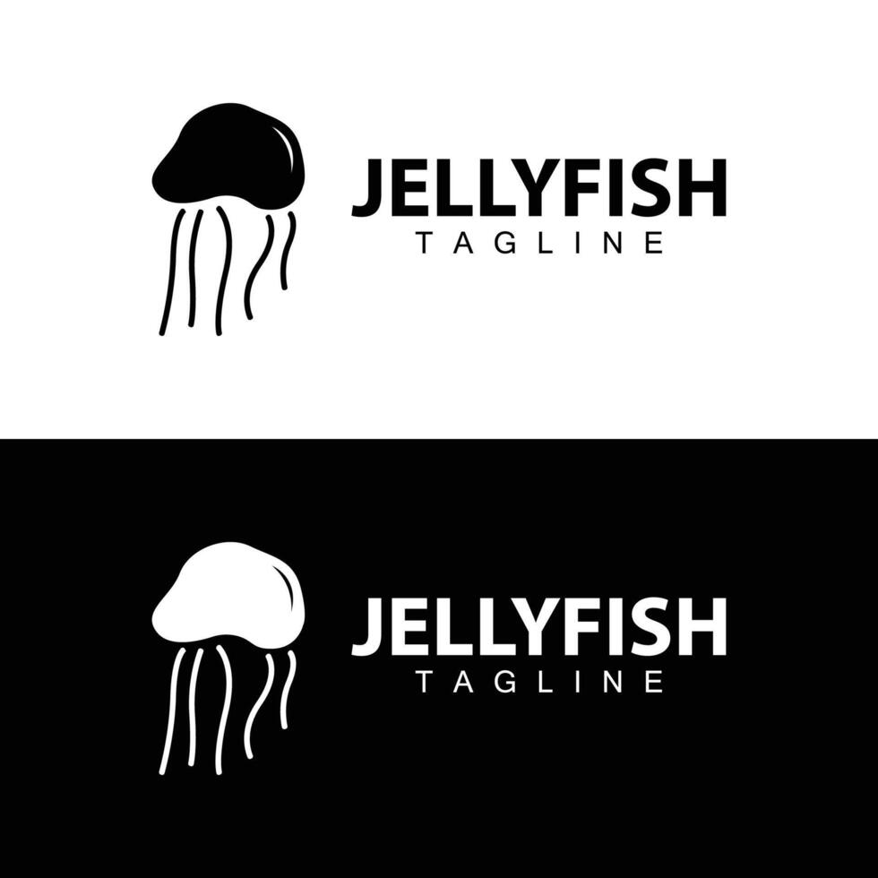 manet logotyp design mall hav djur- liv enkel svart silhuett illustration vektor
