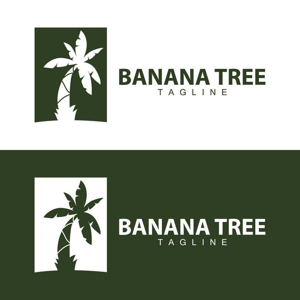 Banane Baum Logo, Obst Baum Pflanze Vektor, Silhouette Design, Vorlage Illustration vektor