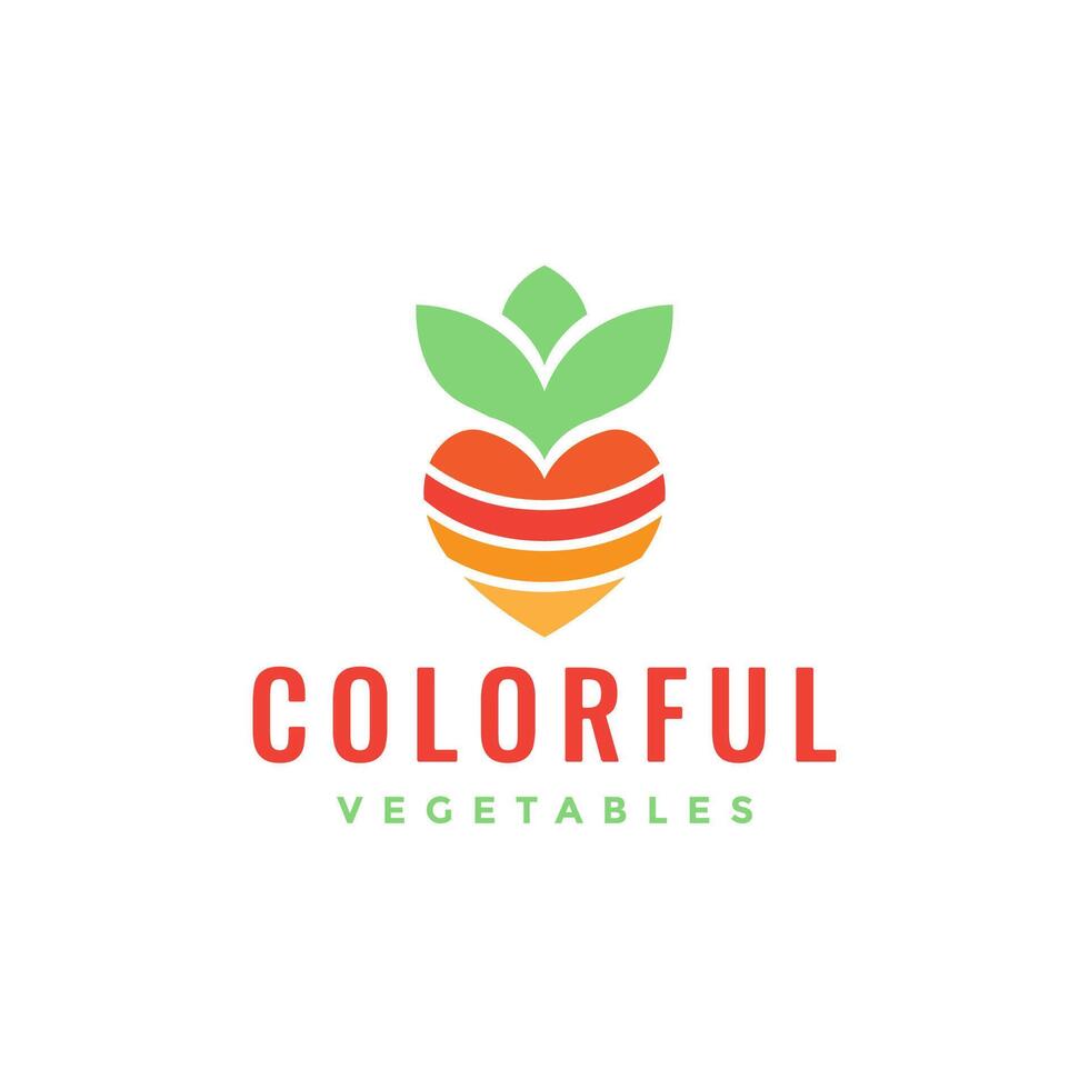 morot vegetabiliska älskare färsk matlagning modern färgrik enkel logotyp design vektor ikon illustration
