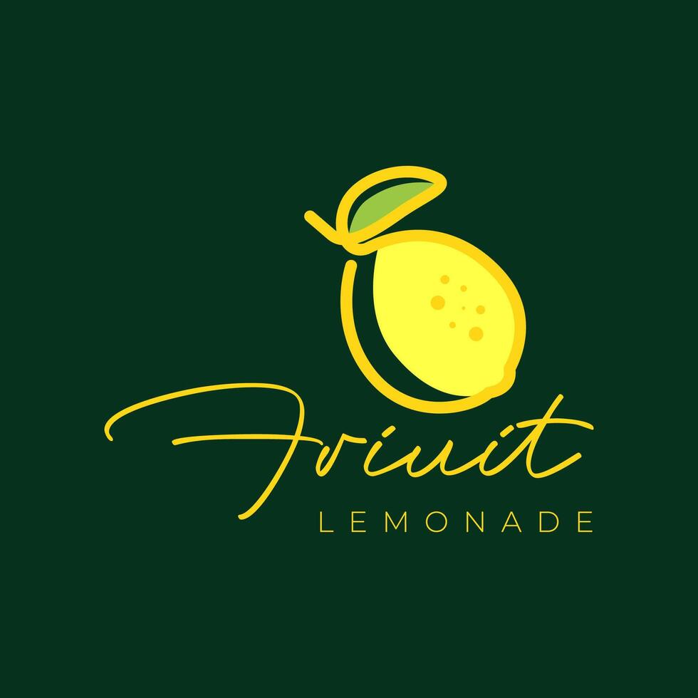frisch Obst Limonade Orange modern bunt Linie Stil Logo Design Vektor Symbol Illustration