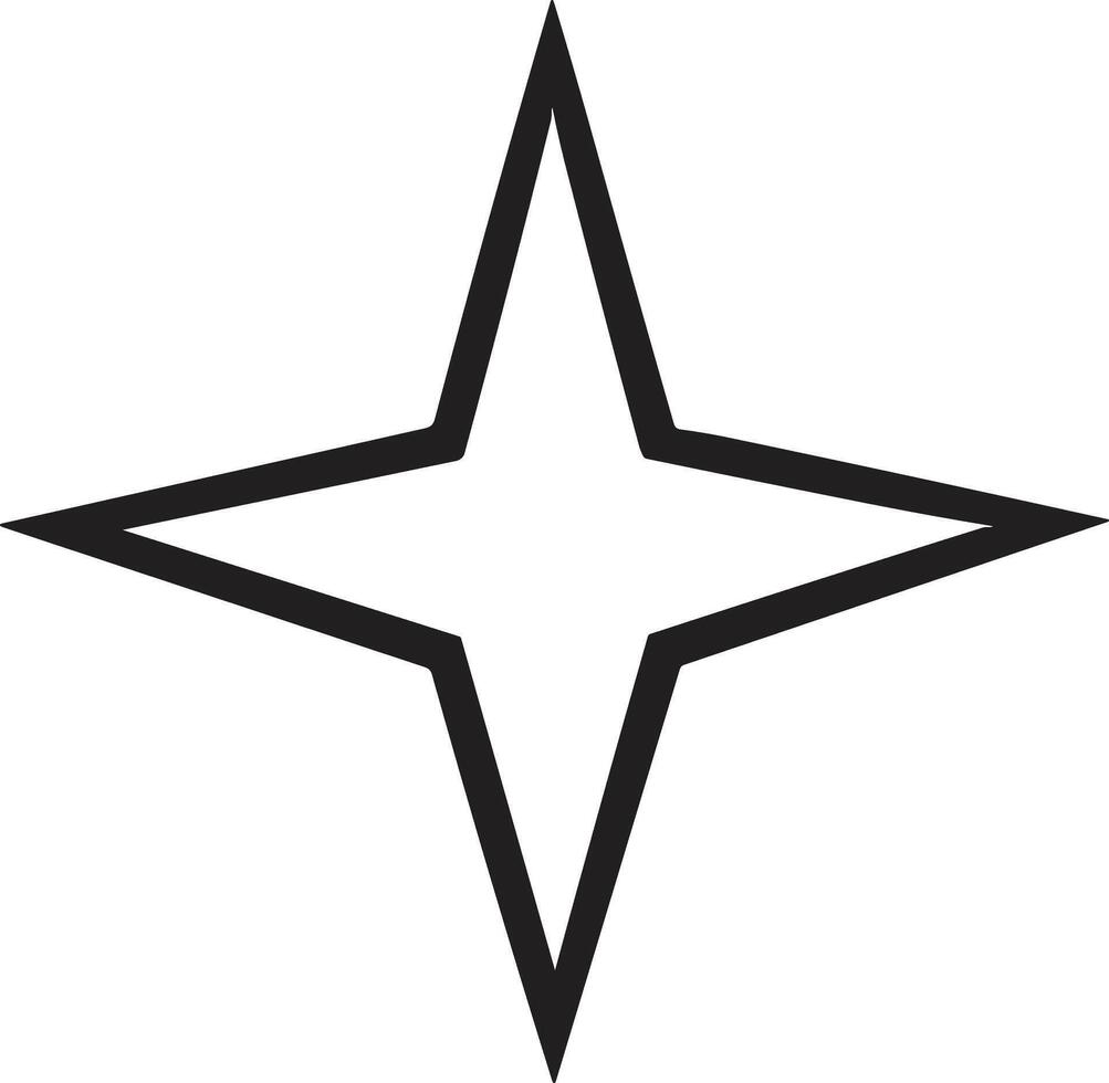 Jahrgang Stil Star Logo im modern minimal Stil vektor