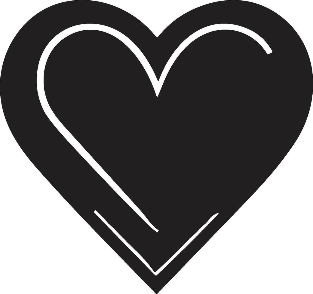 årgång hjärta logotyp i modern minimal stil vektor