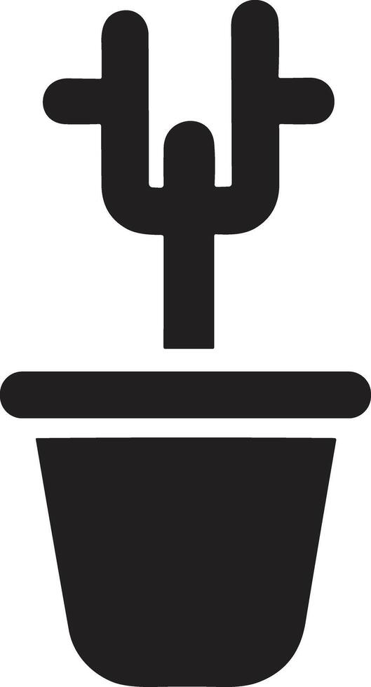 kaktus träd logotyp i modern minimal stil vektor