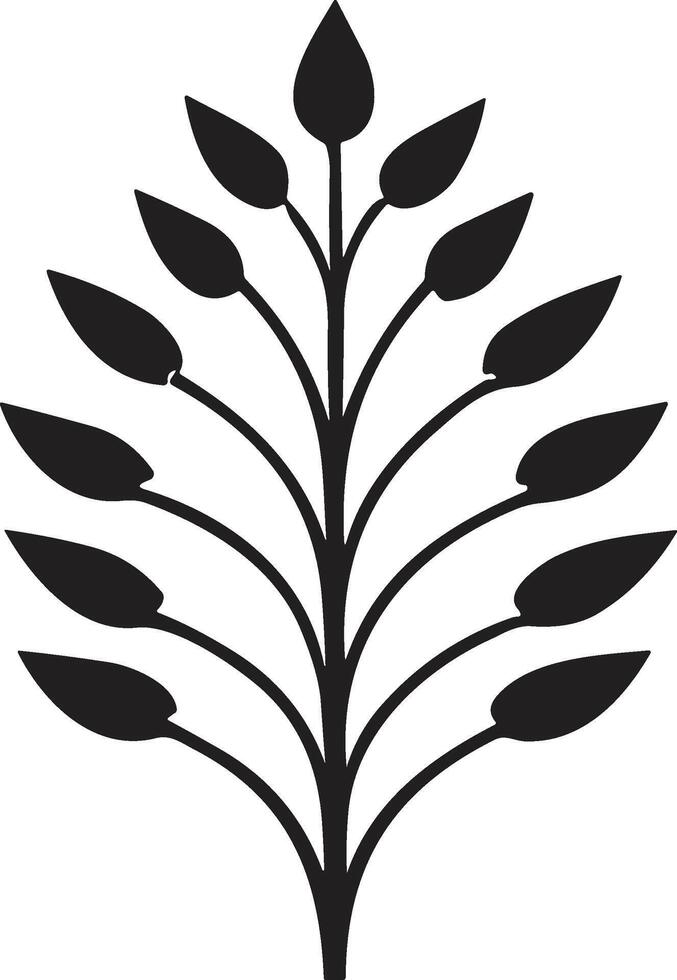 blad och blomma logotyp för yoga i modern minimal stil vektor