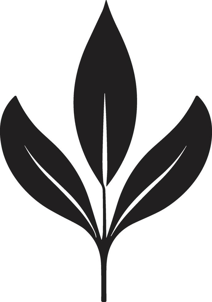 blad och blomma logotyp för yoga i modern minimal stil vektor