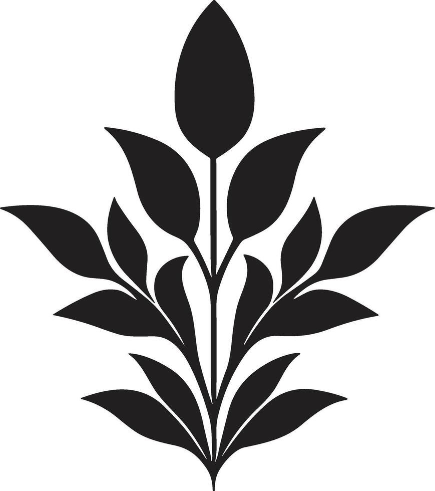 Blatt und Blume Logo zum Yoga im modern minimal Stil vektor