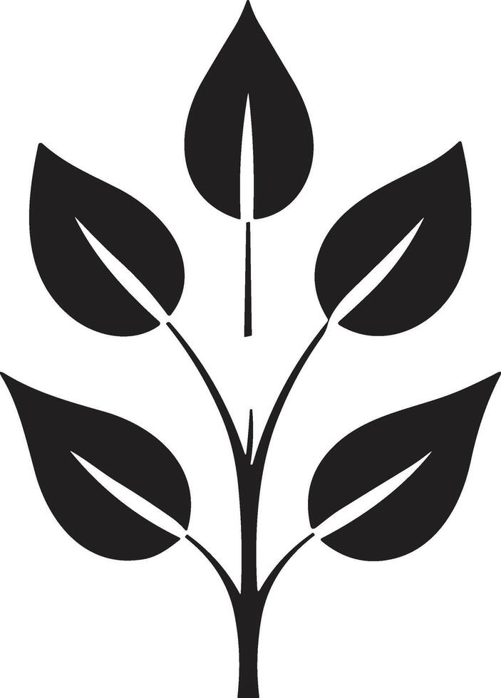 blad och blomma logotyp för yoga i modern minimal stil vektor