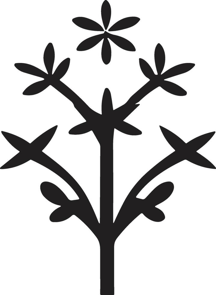 blad och blomma logotyp för yoga i modern minimal stil vektor