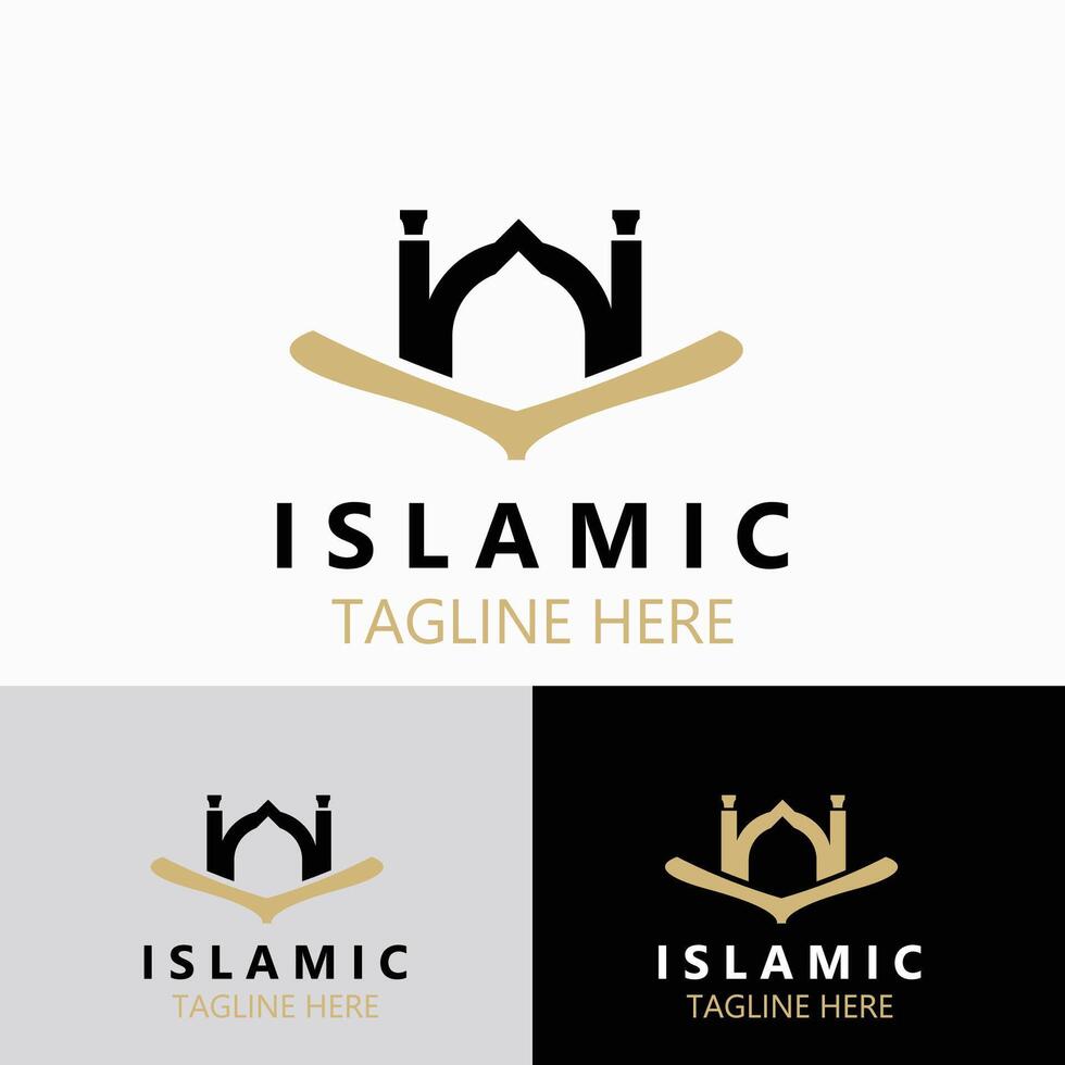 islamic moské logotyp design, mall islamisk, islamic dag ramadan vektor kreativ aning