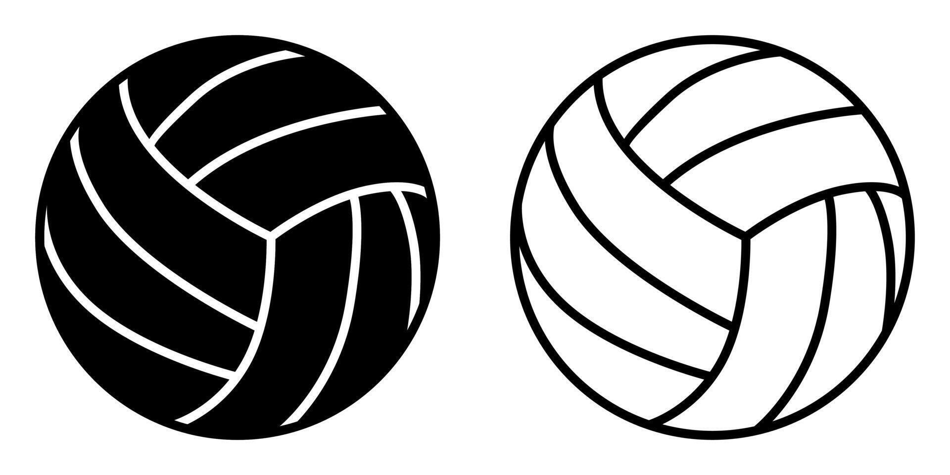 Volleyball schwarz Gliederung Symbol Sport Design Vorlage Vektor Illustration