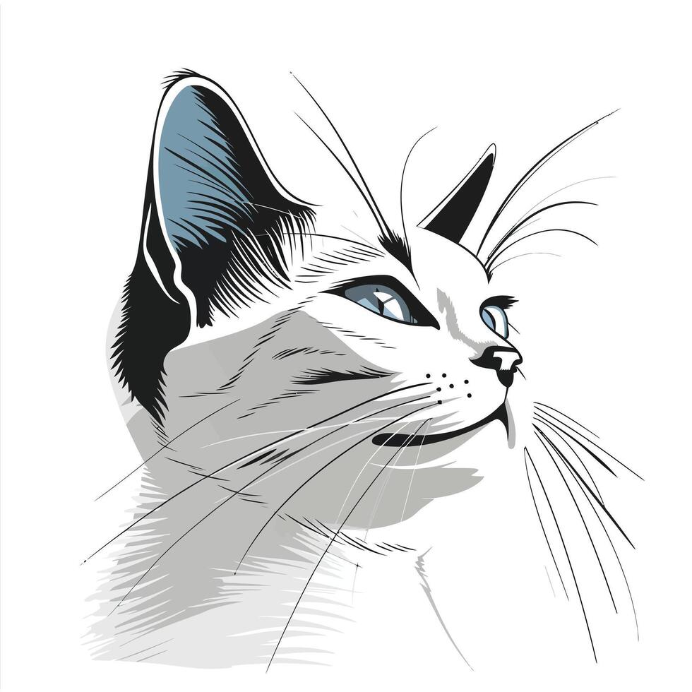 niedlicher katzenillustrationsvektor vektor