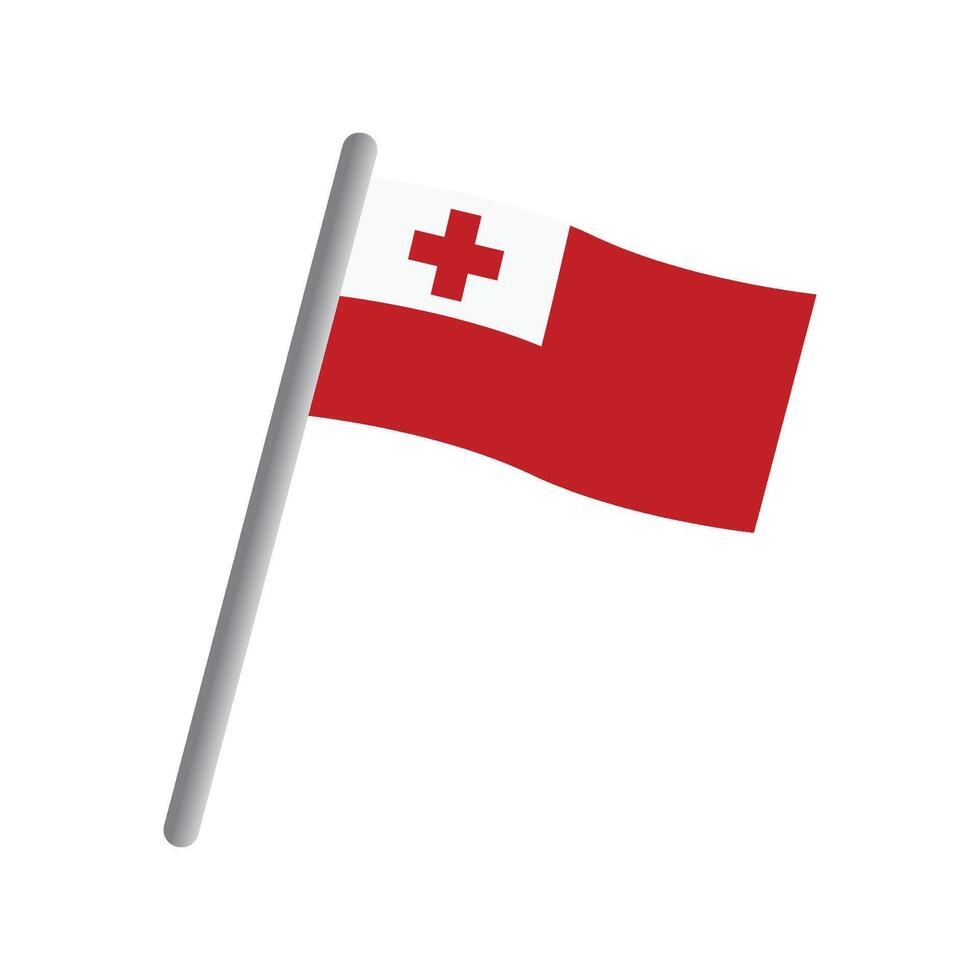 tonganisch Flagge Symbol Vektor