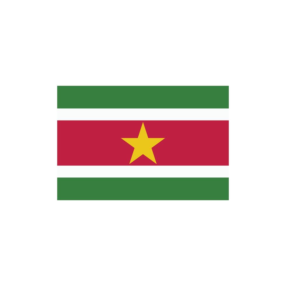 suriname Flagge Symbol Vektor