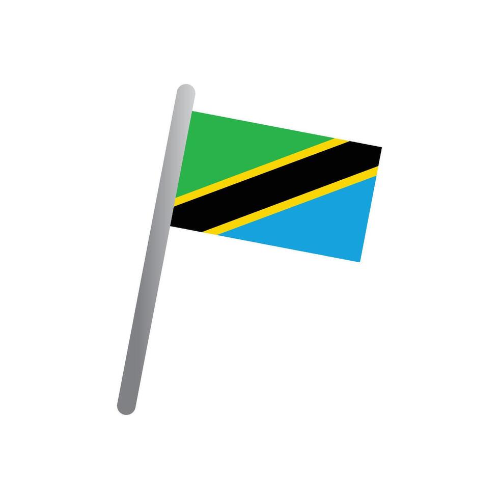 Tansania Flagge Symbol Vektor