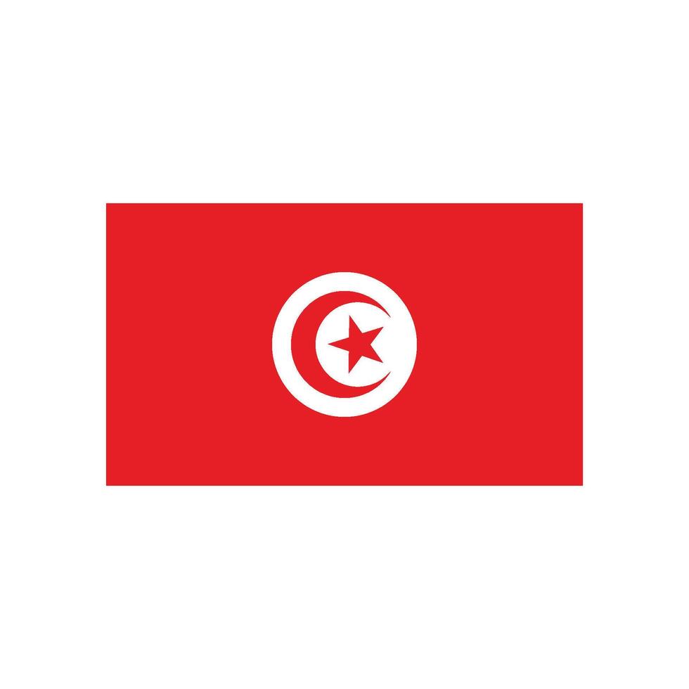 tunisien flagga ikon vektor