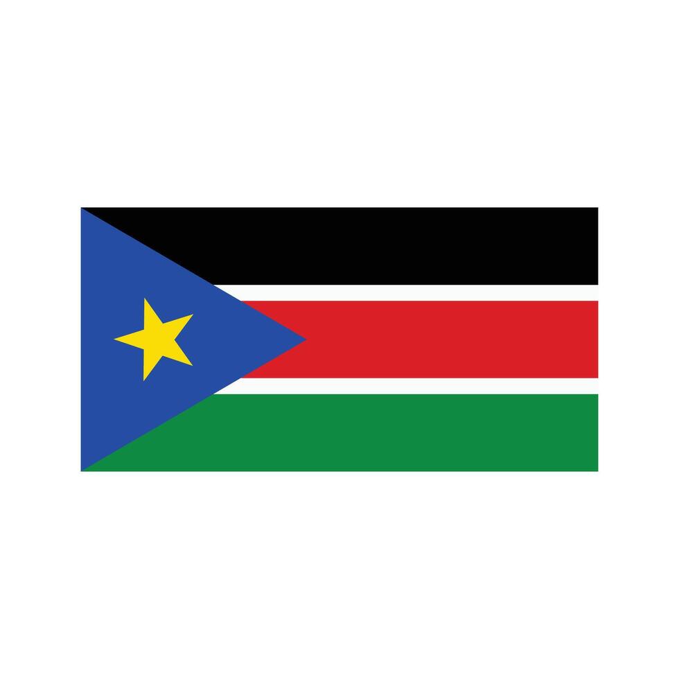 Süd Sudan Flagge Symbol Vektor