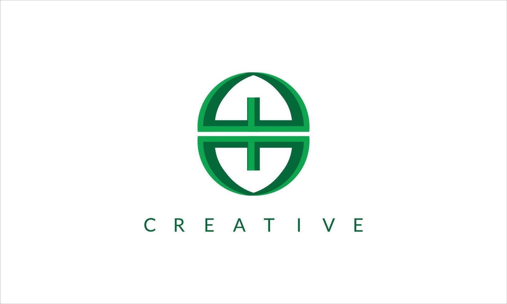 apotek logotyp medicin grön korsa abstrakt design vektor mall. eco bio naturlig medicinsk klinik oändlighet slinga logotyp begrepp ikon.