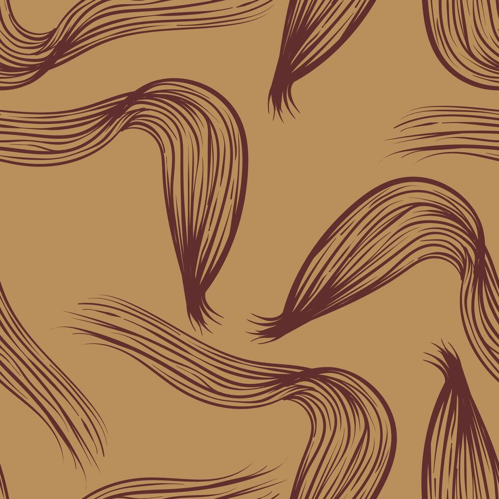 wellig Linien nahtlos Muster, wellig Haar Textur Kunstwerk Hintergrund vektor