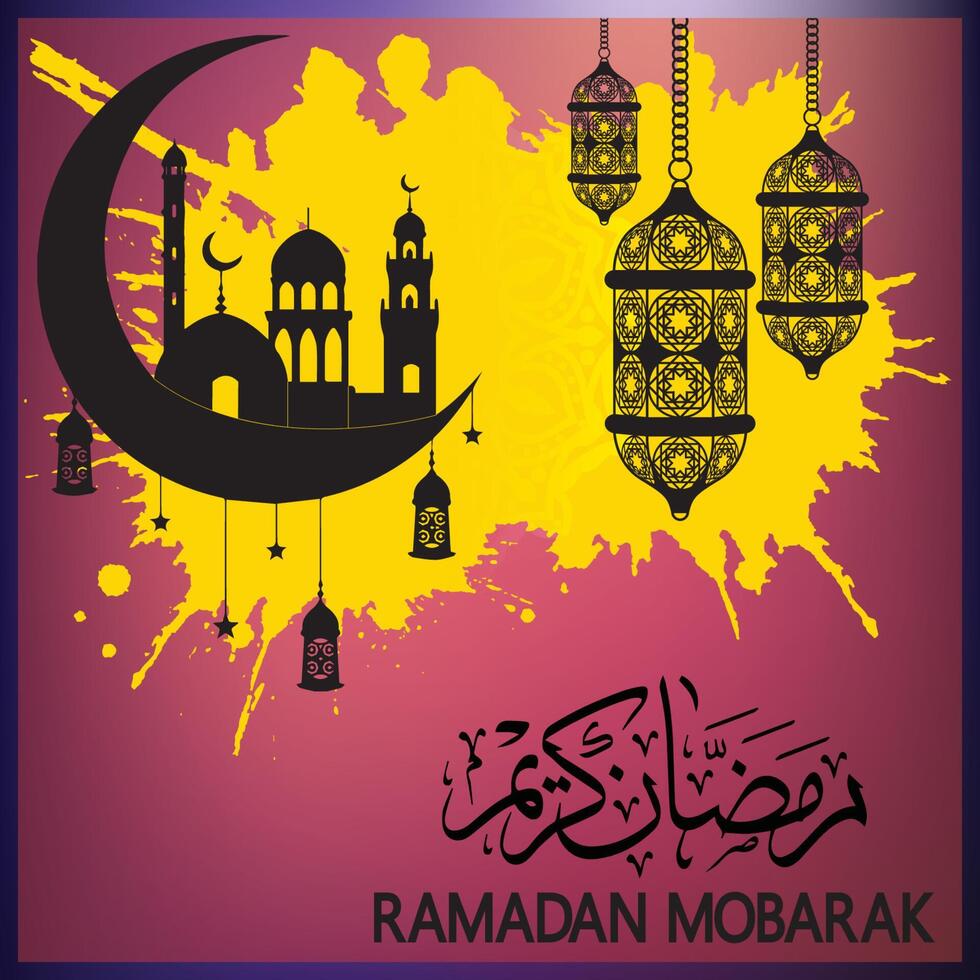 ramadan kareem sociala media posta design vektor