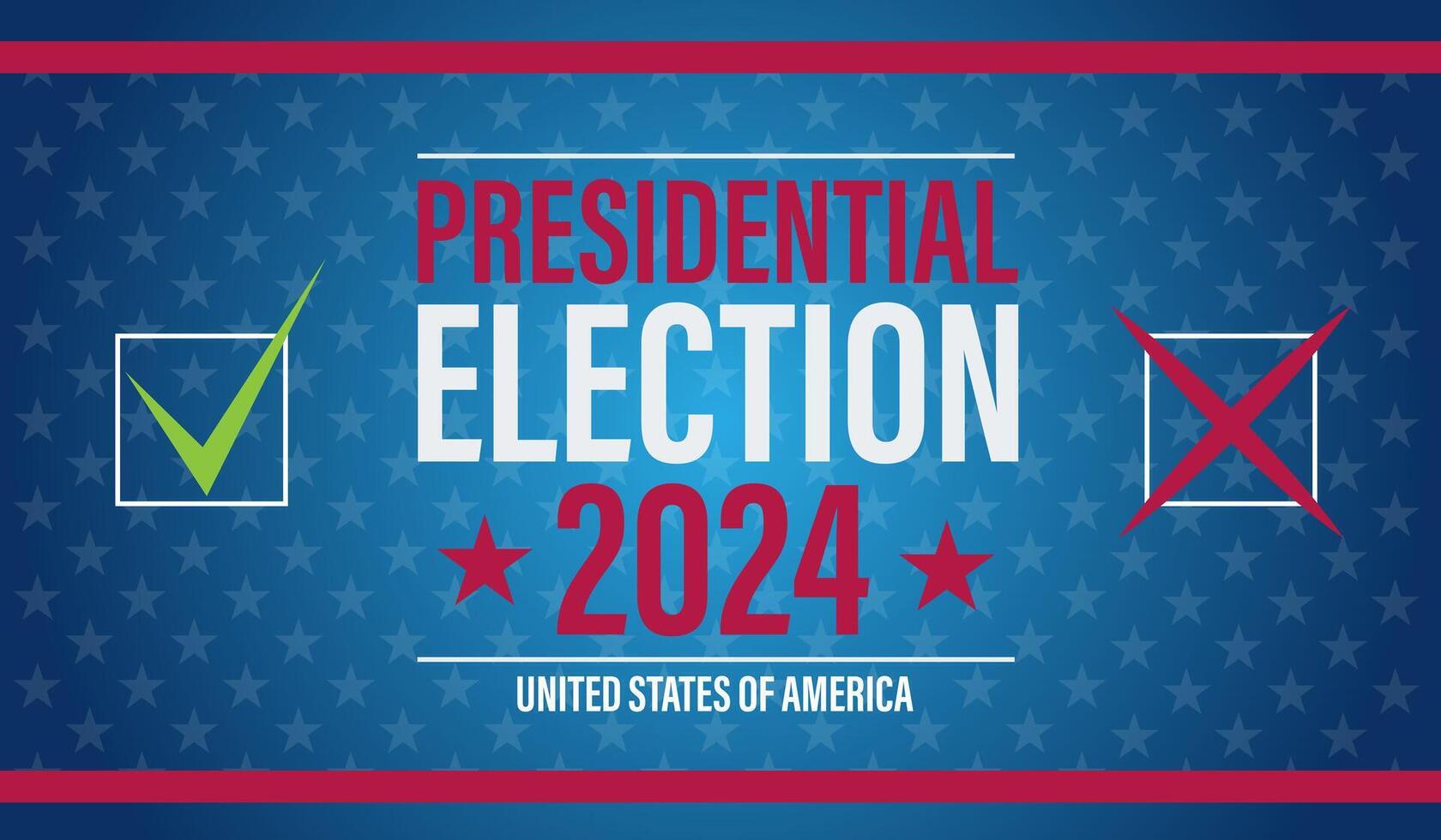 Präsidentschaftswahl Wahl im USA Abstimmung Banner oder Taste Wahl Wählen Poster vektor