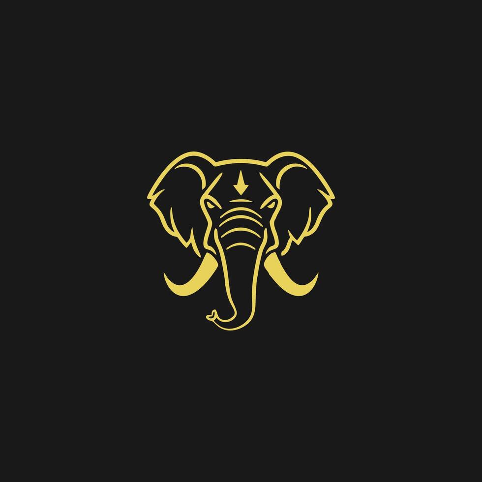 ai genererad elefant logotyp stil design vektor illustration av ett elefant huvud