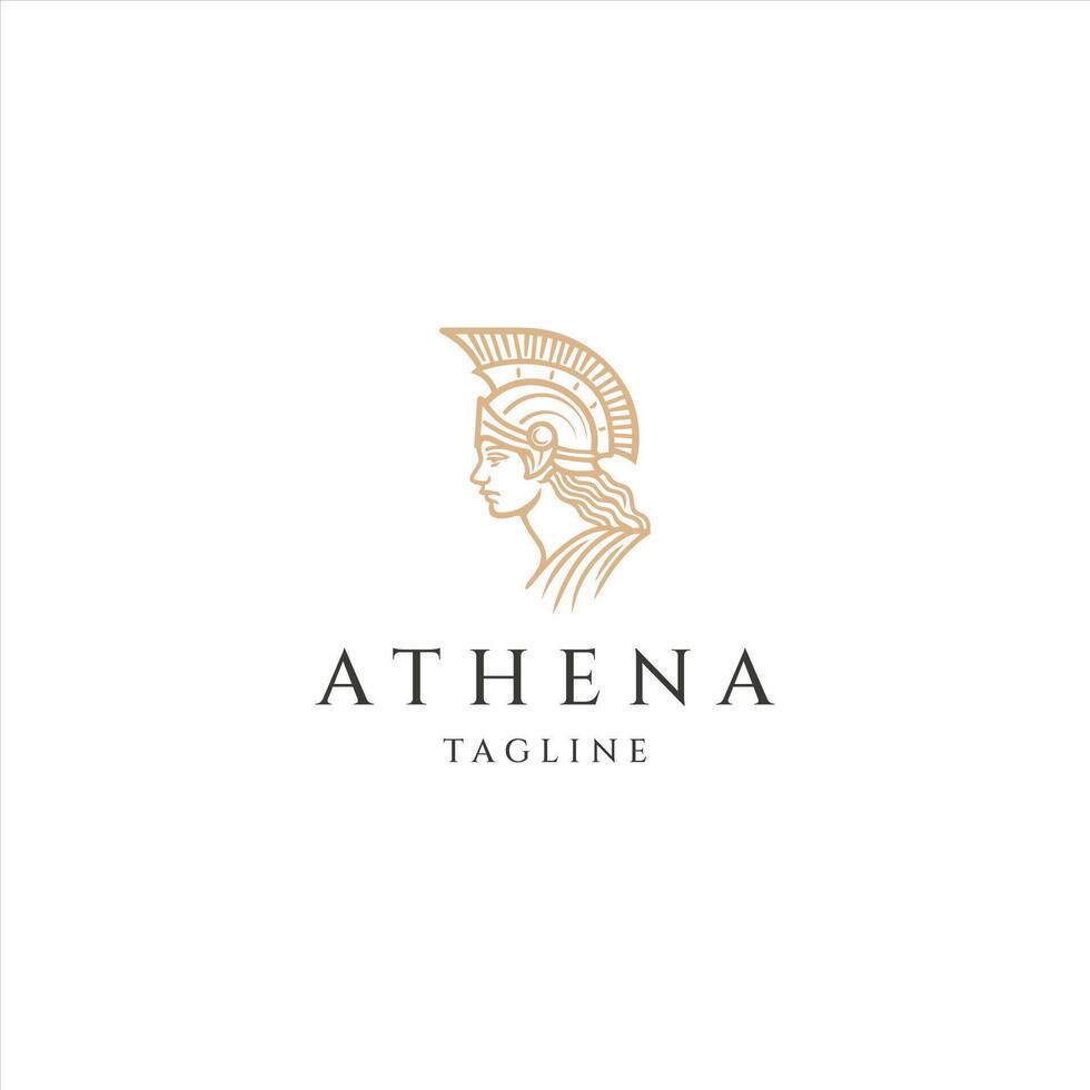 ai genererad athena de gudinna vektor logotyp design