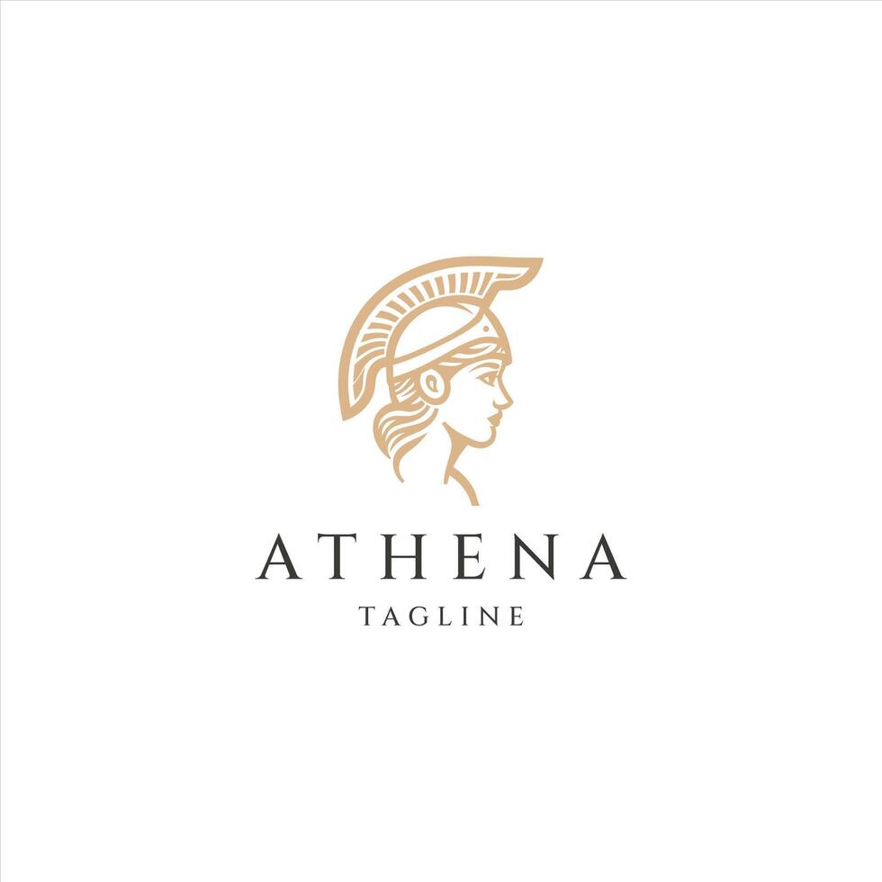 ai genererad athena de gudinna vektor logotyp design