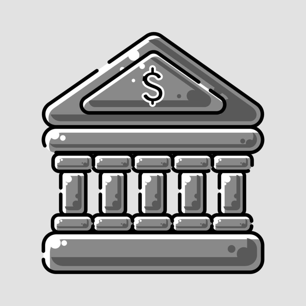 Bank Gebäude Symbol Vektor Illustration Design