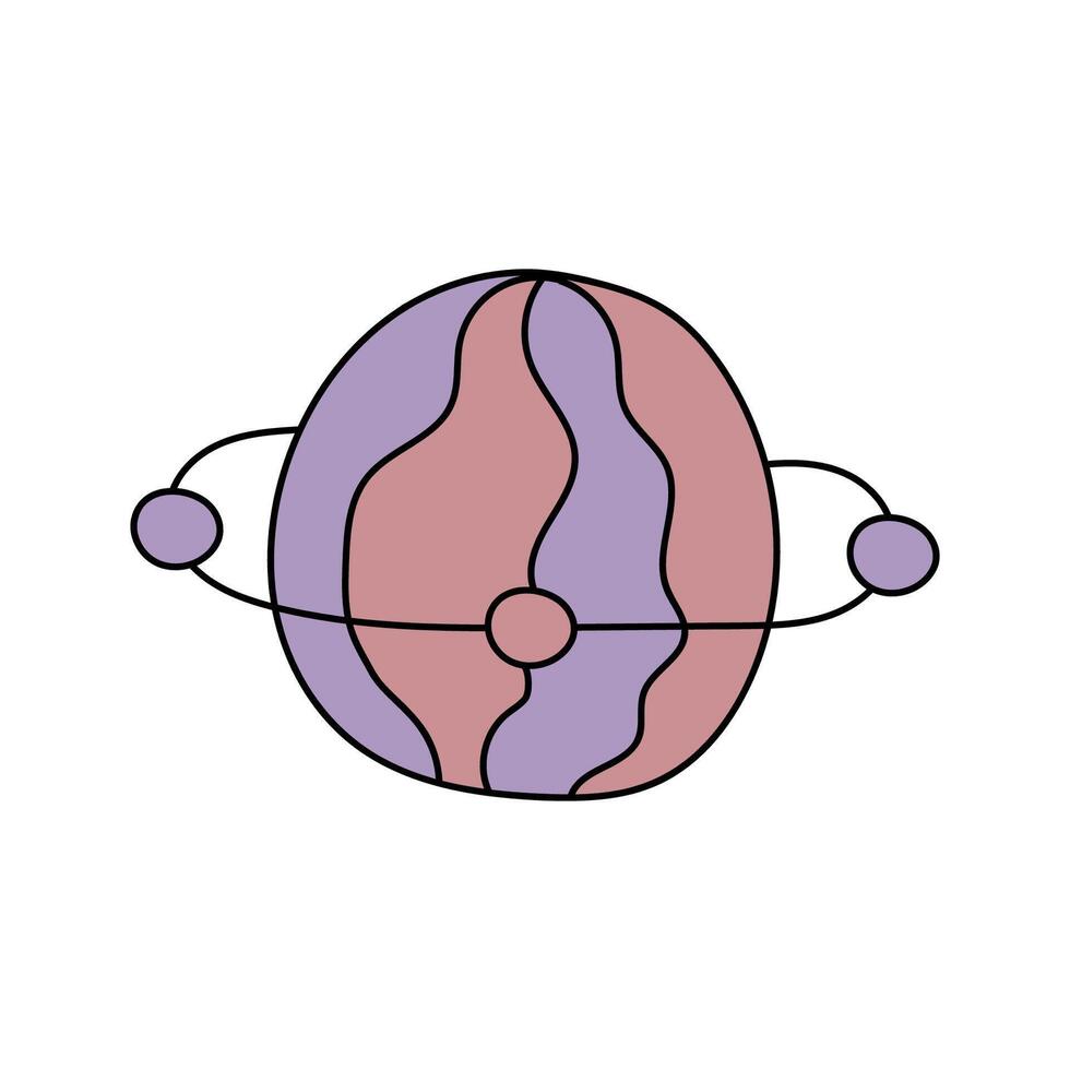Planet. Vektor Illustration, isoliert auf Weiß Hintergrund