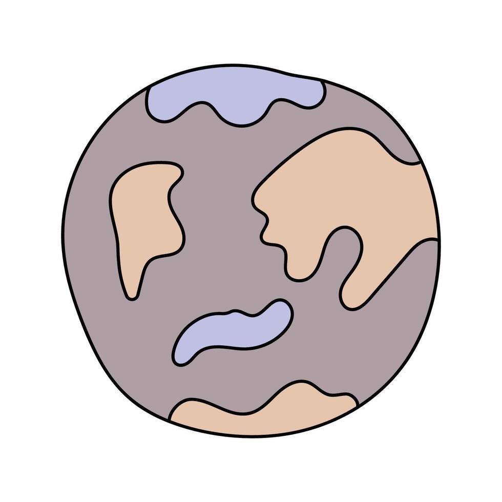 Planet. Vektor Illustration, isoliert auf Weiß Hintergrund