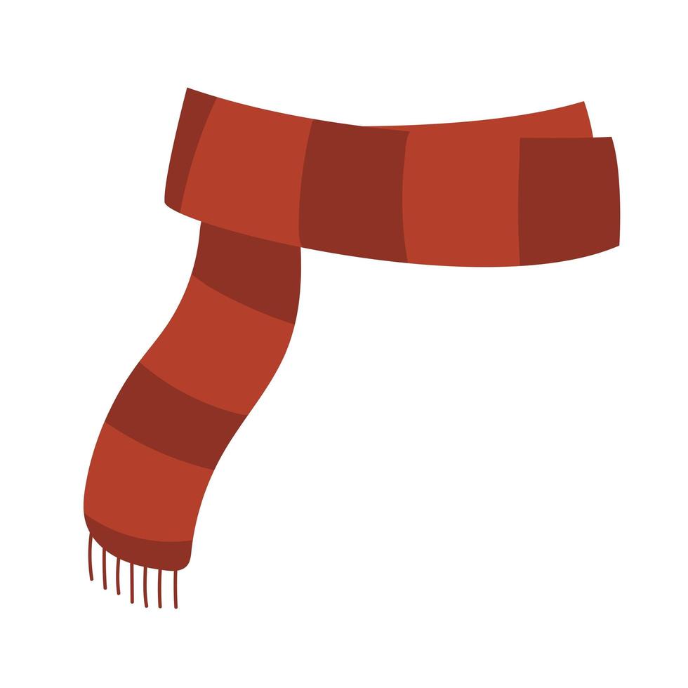 Winter Schal Kleidung warm Cartoon, Symbol isoliertes Bild vektor
