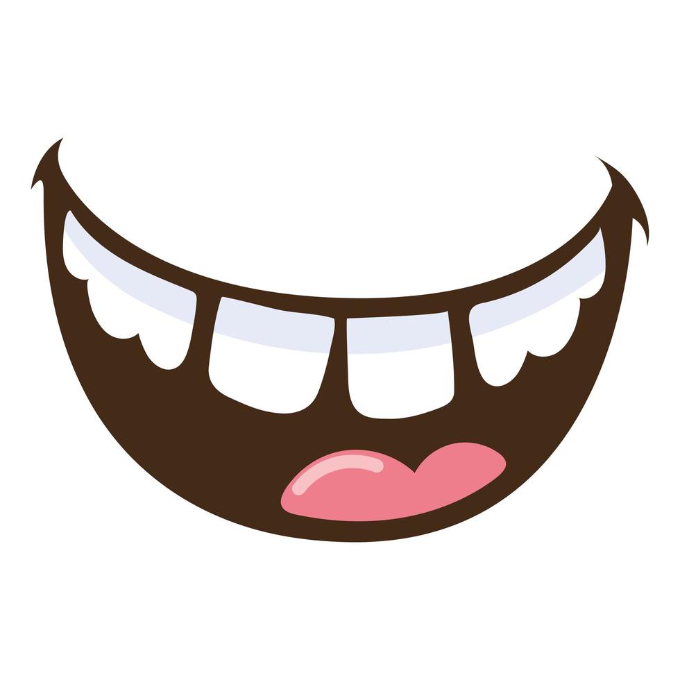 Mund Zähne und Zunge vektor