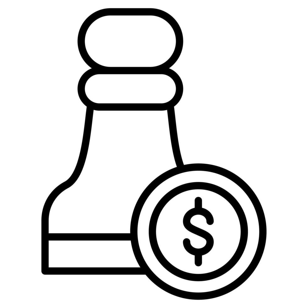 finanziell Strategie Symbol Vektor Illustration