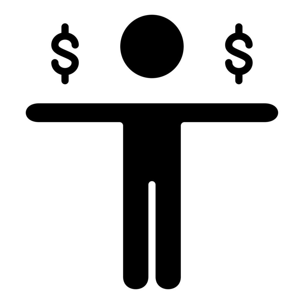 finanziell Entscheidung Symbol Vektor Illustration