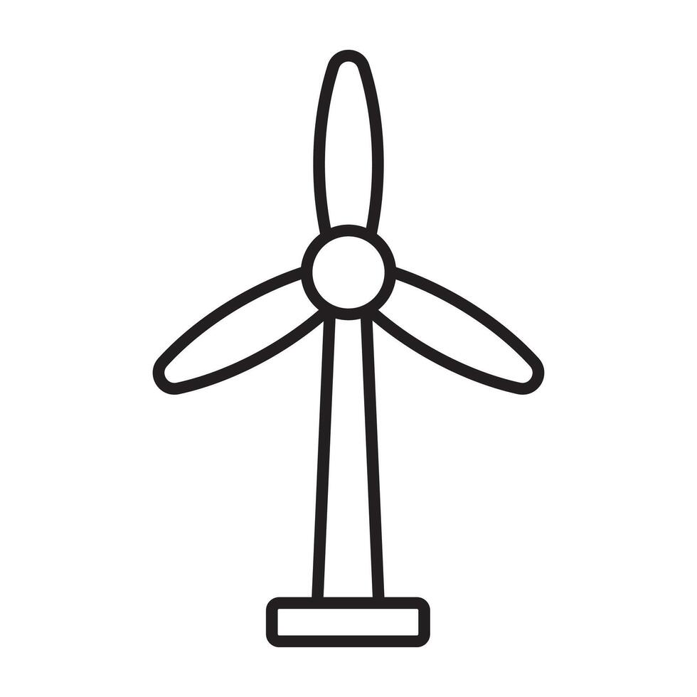 Windmühle Linie Symbol. vektor