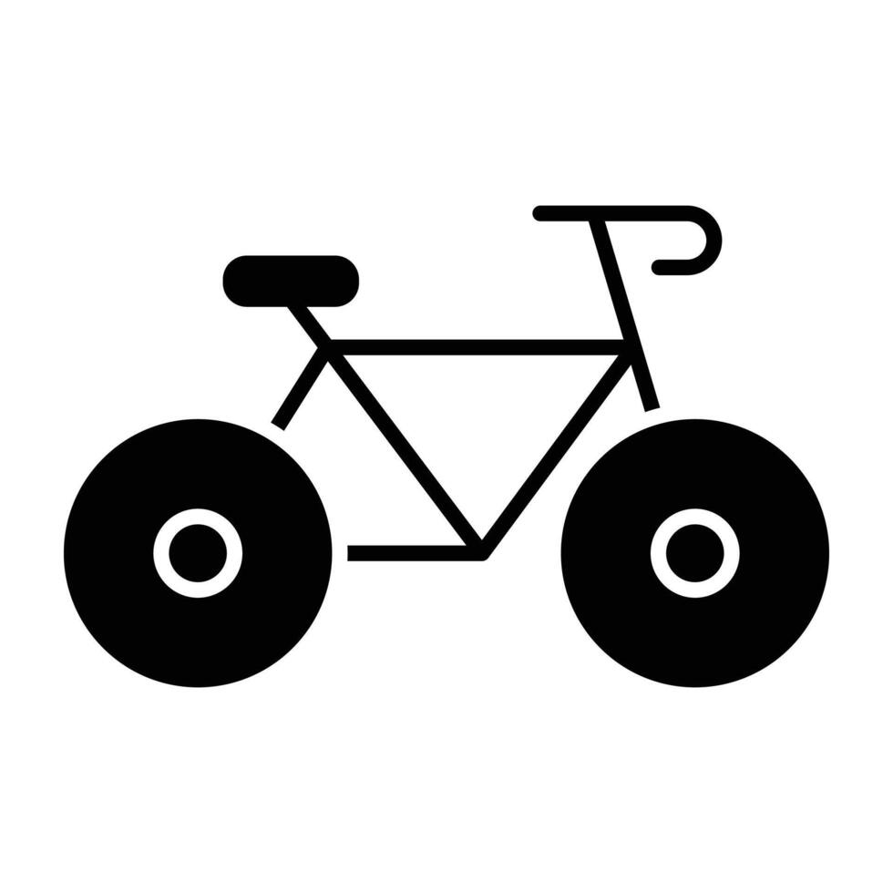 Fahrrad eben Symbol. vektor