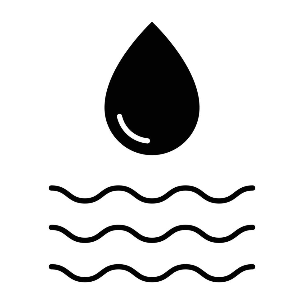 Wassertropfen-Symbol. vektor