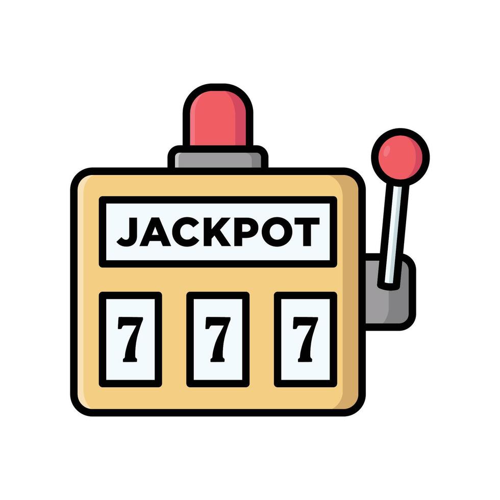 Jackpot Maschine Symbol Vektor Design Vorlage einfach und sauber