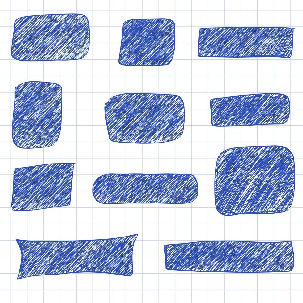 Hand gezeichnet Gekritzel abstrakt rahmen, Textfeld , Markieren, Element vektor