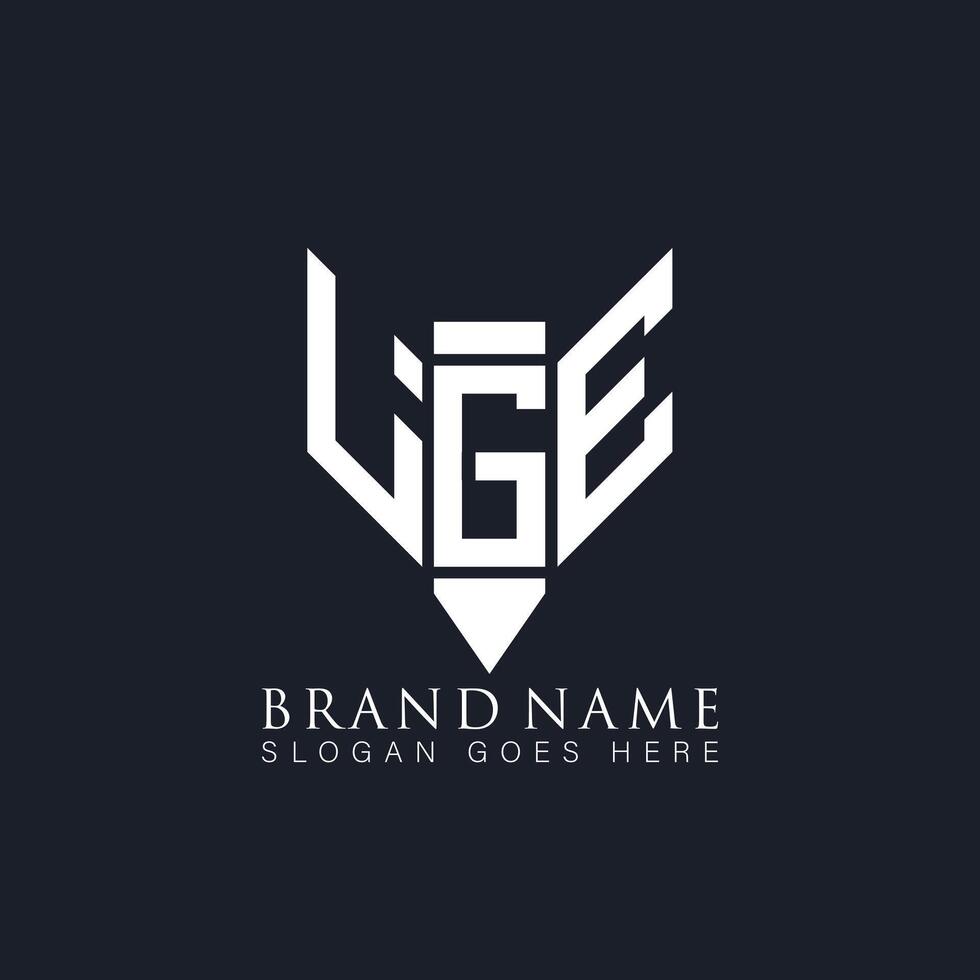 lge abstrakt Brief Logo. lge kreativ Monogramm Initialen Brief Logo Konzept. lge einzigartig modern eben abstrakt Vektor Brief Logo Design.