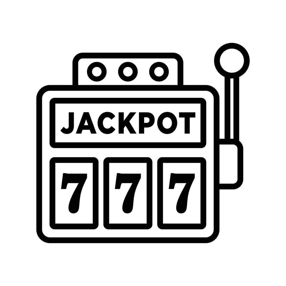 Slot Maschine Symbol Vektor Design Vorlage im Weiß Hintergrund