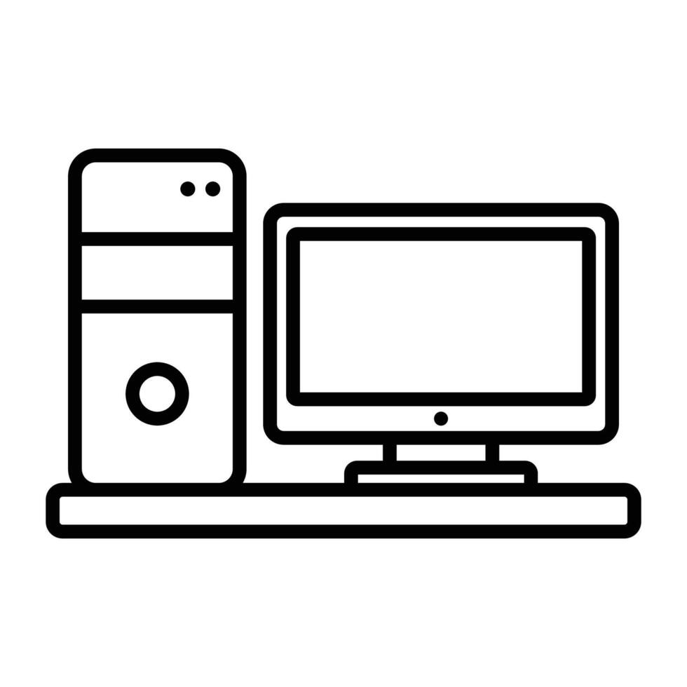 Computer Symbol Vektor Design Vorlage im Weiß Hintergrund